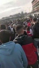 Yasaklı Amedspor taraftarından yine taşkınlık!