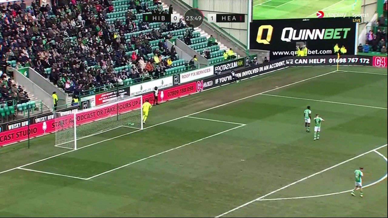 Hibernian Vs Hearts Scottish cup last 32 1 half