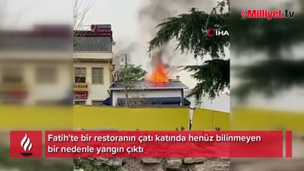 Fatih'te restoran yangını! Ekipler sevk edildi