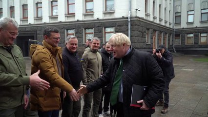 Former PM Boris Johnson makes a surprise visit to Ukraine and meets with Zelensky