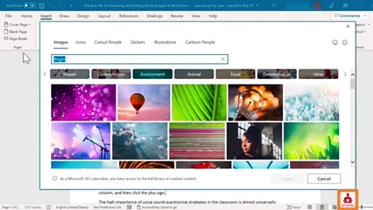 Insert and Edit FREE Stock Photos in Microsoft Word