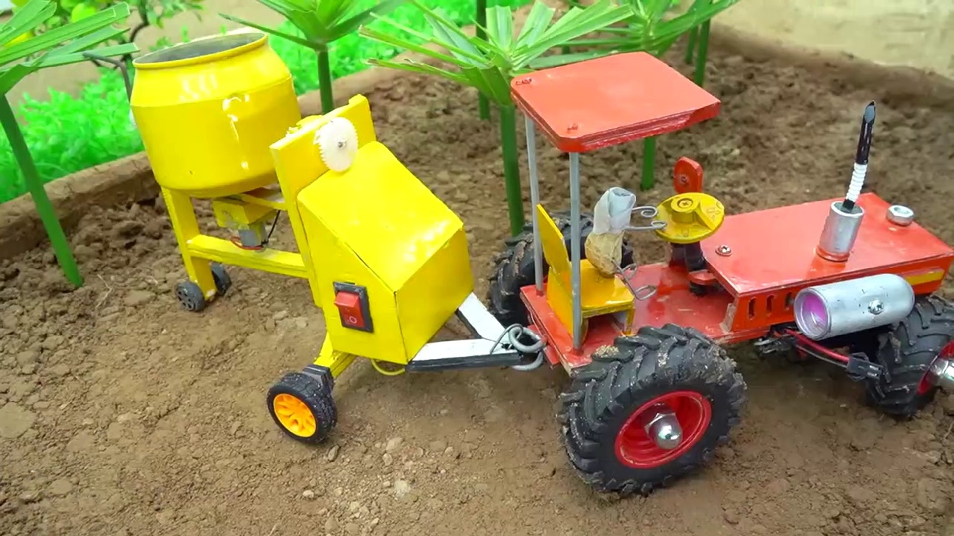 ⁣Top diy tractor making mini Concrete bridge diy tractor water pump King DIY