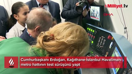 Video herunterladen: Cumhurbaşkanı Erdoğan, Kağıthane - İstanbul Metrosu test sürüşünü yaptı