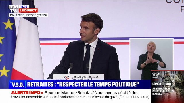 Emmanuel Macron sur la réforme des retraites: Je souhaite que le gouvernement, avec les parlementaires, puissent travailler le texte et l'aménager
