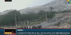 Peru reports around 57 deaths due to police repression
