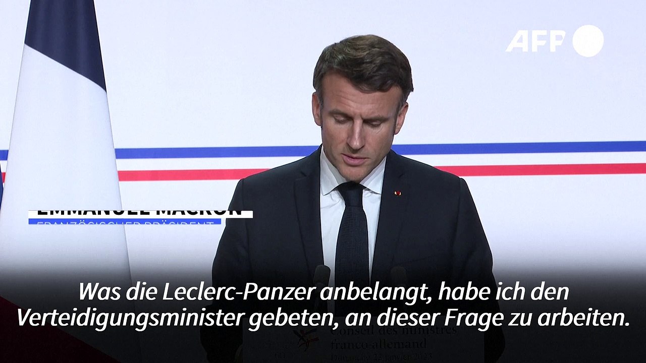 Macron will Lieferung von Kampfpanzern nicht ausschließen