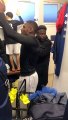 Belle ambiance dans les vestiaires champenois après la victoire des u16 3-2 face à courdimanche