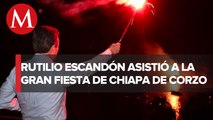 Rutilio Escandón presencia el tradicional combate naval en Chiapa de Corzo