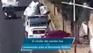 Trabajadores de camión de basura salen volando tras choque con auto en Edomex