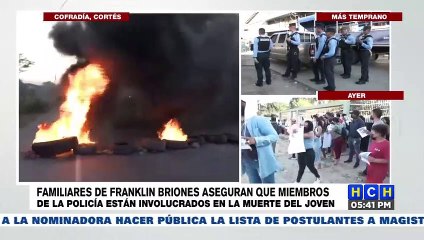 Con quema de llantas familiares y vecinos protestan tras asesinato de joven en Cofradía