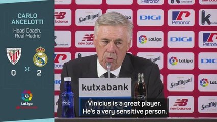 Ancelotti wants more respect for Vinicius after victory in Bilbao