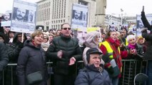 Manifestación en Bruselas en apoyo de Olivier Vandecasteele, detenido en Teherán desde febrero 2022