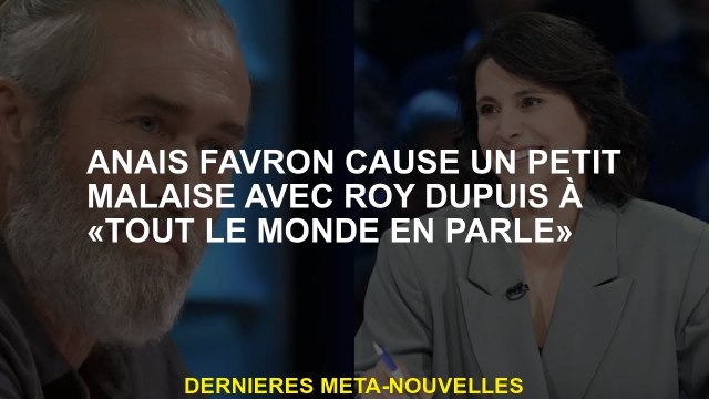 Anaïs Favron provoque un peu d'inconfort avec Roy Dupuis à tout le monde en parle