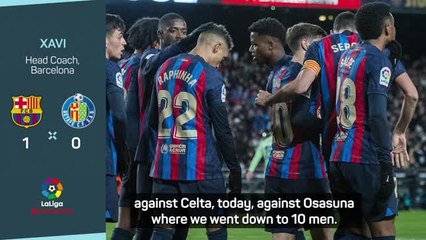 70 per cent of the time we're good, but not tonight - Xavi on Getafe win