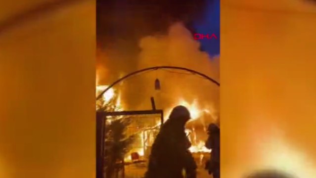 Restoran alev alev yandı