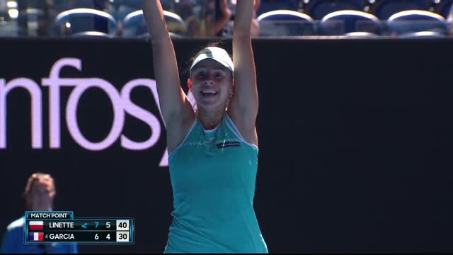 Linette stuns Garcia to reach maiden grand slam quarter-final