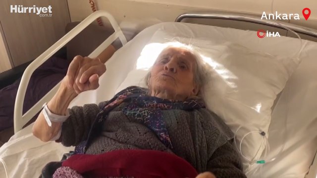 91 yaşındaki yaşlı kadın hastanede ölüm kalım savaşı veriyor