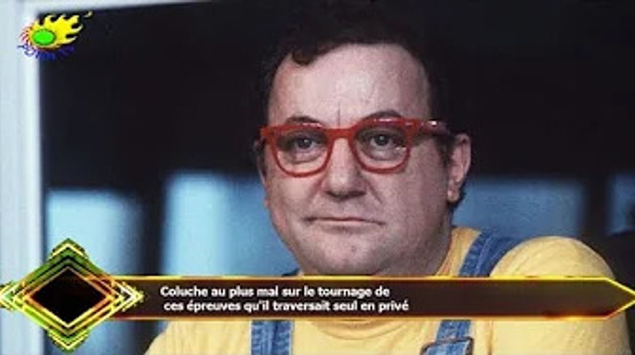 Coluche au plus mal sur le tournage de  ces épreuves qu'il traversait seul en privé