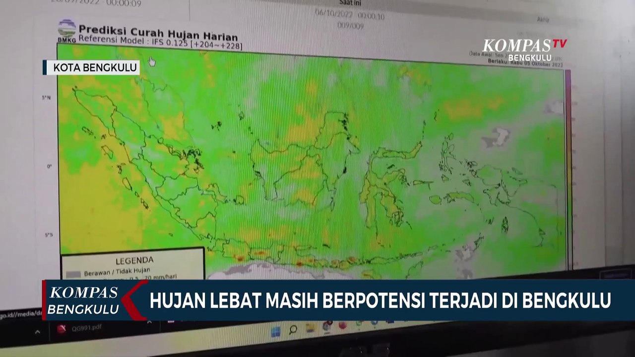 Hujan Lebat Masih Berpotensi Terjadi di Bengkulu