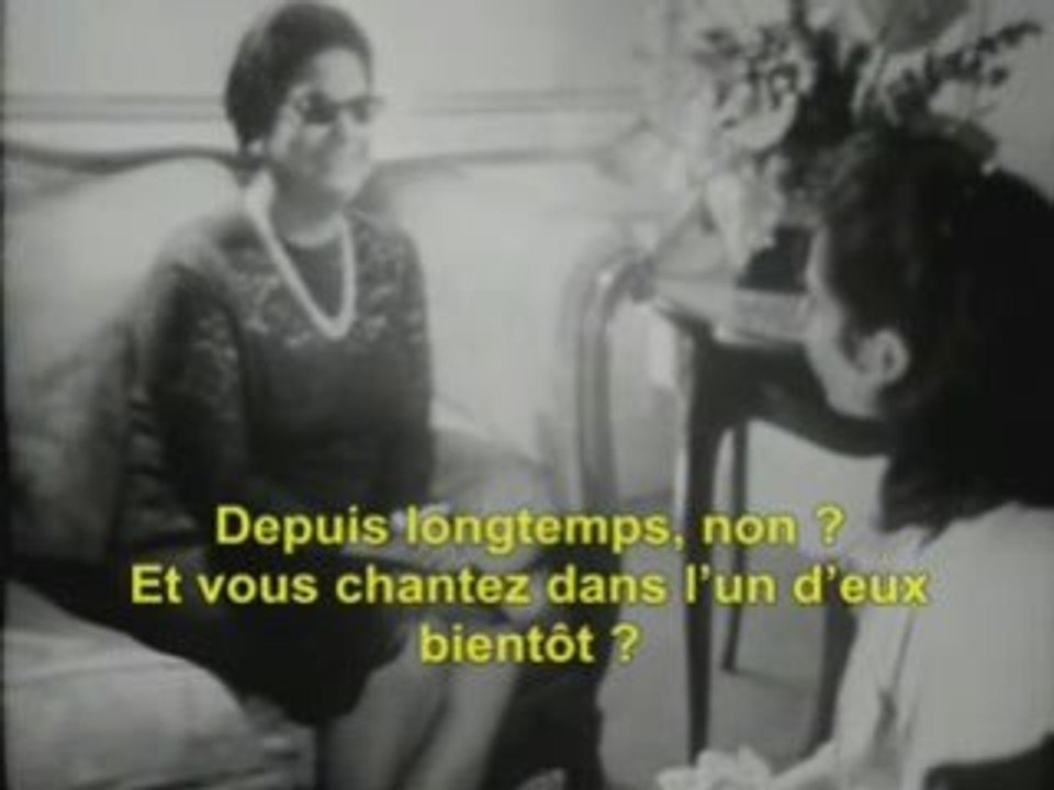 Oum Kalsoum 1ere interview télé - Paris 1967