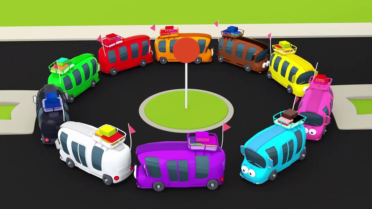 Ten Little Buses and Ten in the Bed Song | Nursery Rhymes & Kids Songs - Video Kids