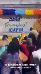 Bolo gratuito causa confusão no aniversário de Icapuí