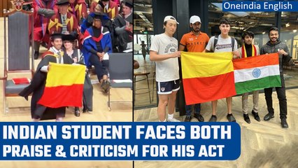 Télécharger la video: Indian Student In London Unfurls Karnataka Flag At Graduation Ceremony | OneIndia News