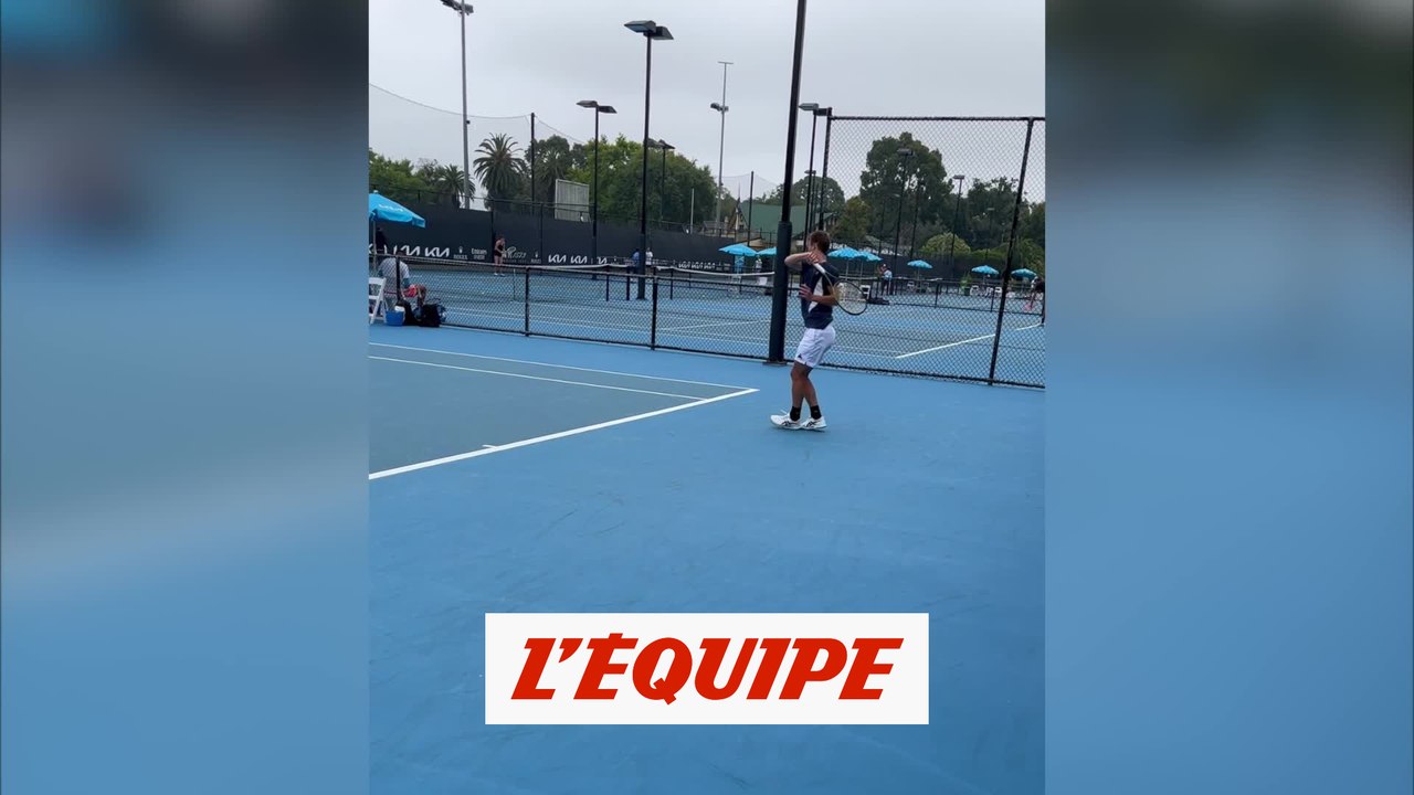Luca Van Assche à l'entraînement - Tennis - Open d'Australie (H)