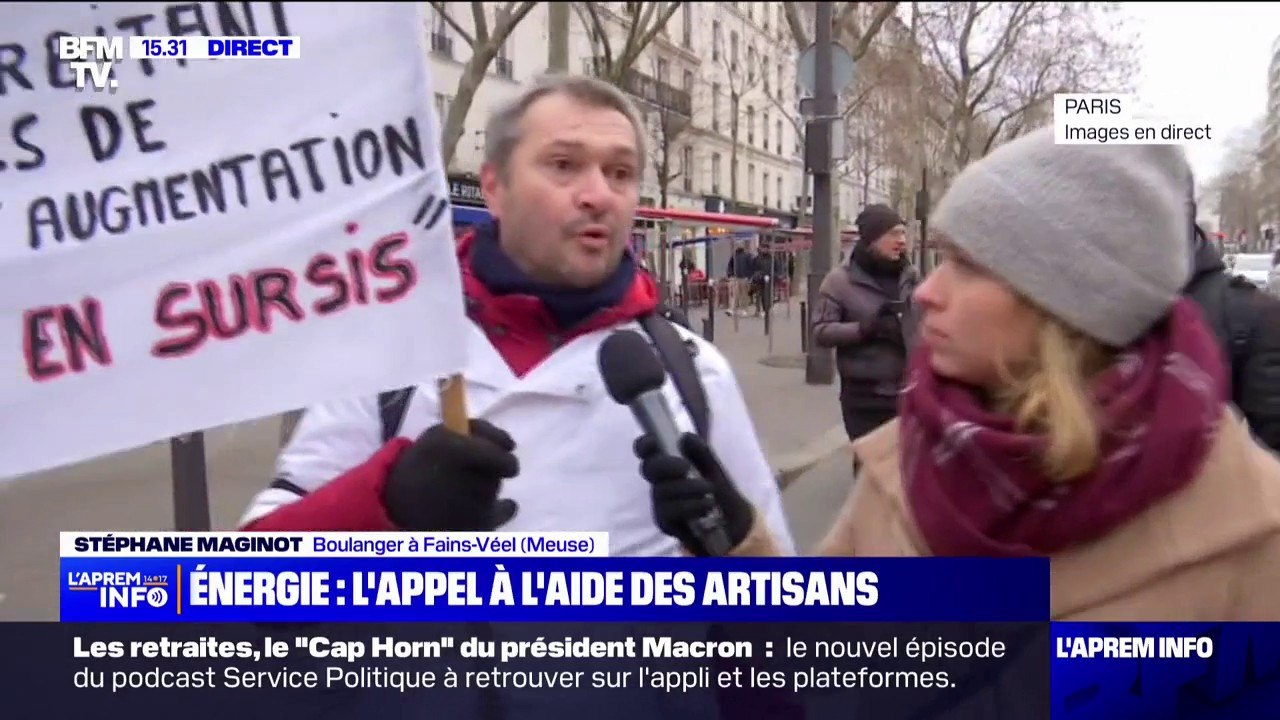 "On ne peut pas continuer comme ça":  un boulanger de la Meuse manifeste à Paris contre la hausse des prix de l'énergie