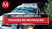 Mueren tres policías de Chilchota, Michoacán, fueron emboscados por hombres armados