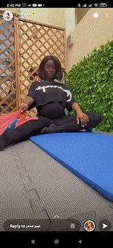 عبير سندر تمارس التمارين الرياضية وقت الحمل