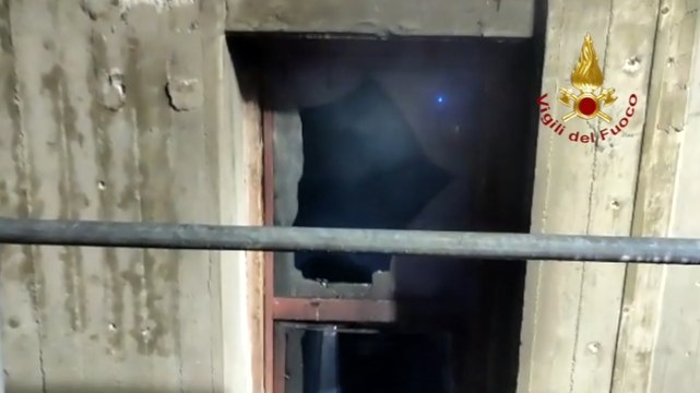 Messina - Incendio in vano ascensore dell'ospedale Papardo (23.01.23)