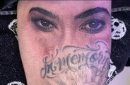 Travis Barker gets wife Kourtney Kardashian's eyes tattooed on him