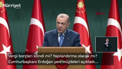 Cumhurbaşkanı Erdoğan yeni müjdeleri açıkladı