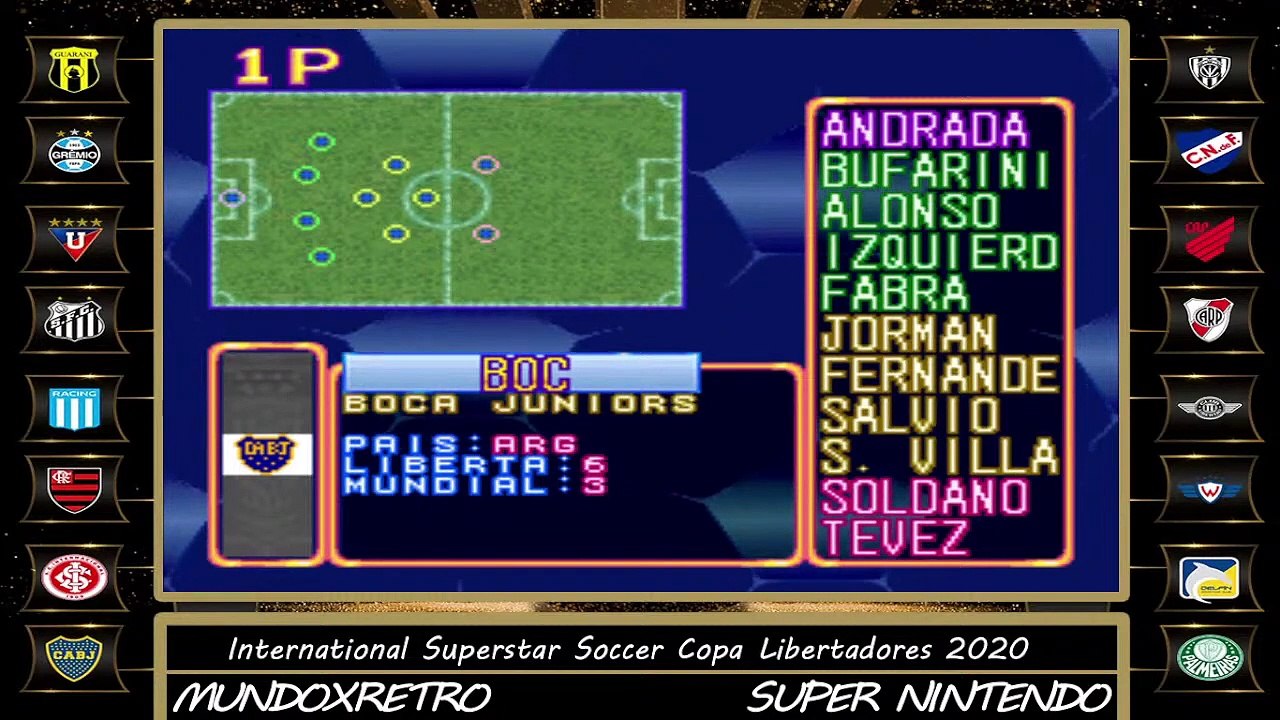 International Superstar Soccer Copa Libertadores 2020 Super Nintendo  Snes Mundoxretro