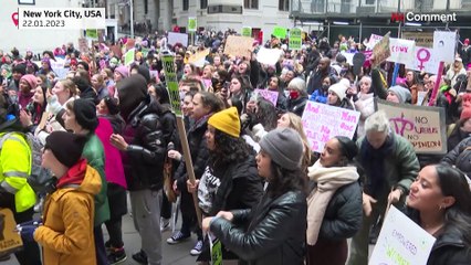 WATCH: Abortion rights supporters march in Manhattan, New York