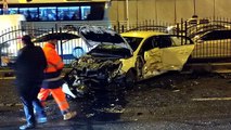 3 aracın karıştığı kazada 1 polis memuru öldü, 5 kişi yaralandı