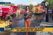 San Isidro: incendio se desató en oficina del Ministerio del Ambiente