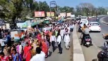 Crowd gathered in Congress's protest rally