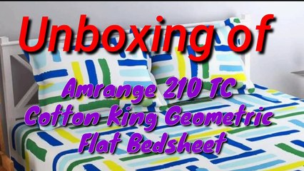 Cotton King size Geometric Flat Bedsheet | king size bedsheet | bedsheet