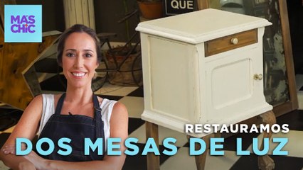 RESTAURAMOS 2 MESAS DE LUZ ANTIGUAS y en MAL ESTADO - Quedaron COMO NUEVAS | Mas Chic