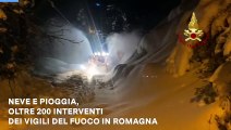 Neve e pioggia, oltre 200 interventi dei vigili del fuoco in Romagna