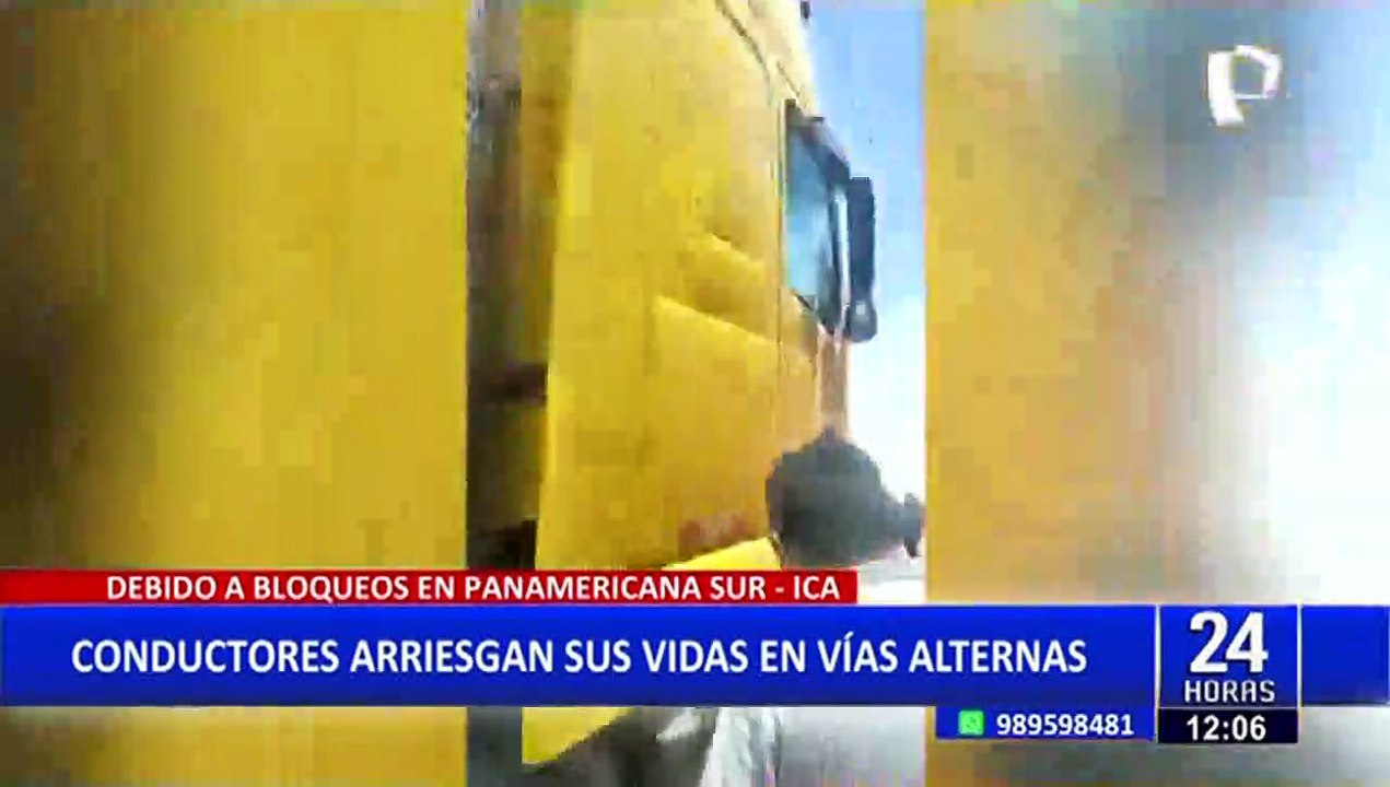 Más consecuencias de los bloqueos en Ica: Conductores arriesgan sus vidas usando vías alternas