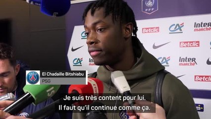 PSG - El Chadaille Bitshiabu : "Mbappé ? Un très, très grand joueur"