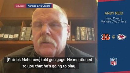 Mahomes being assessed 'day by day' - Reid