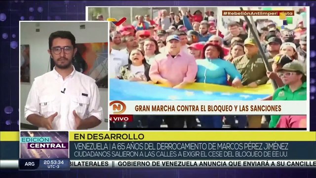 Venezuela: Miles de ciudadanos salieron a las calles para exigir el cese del bloqueo de EE.UU.