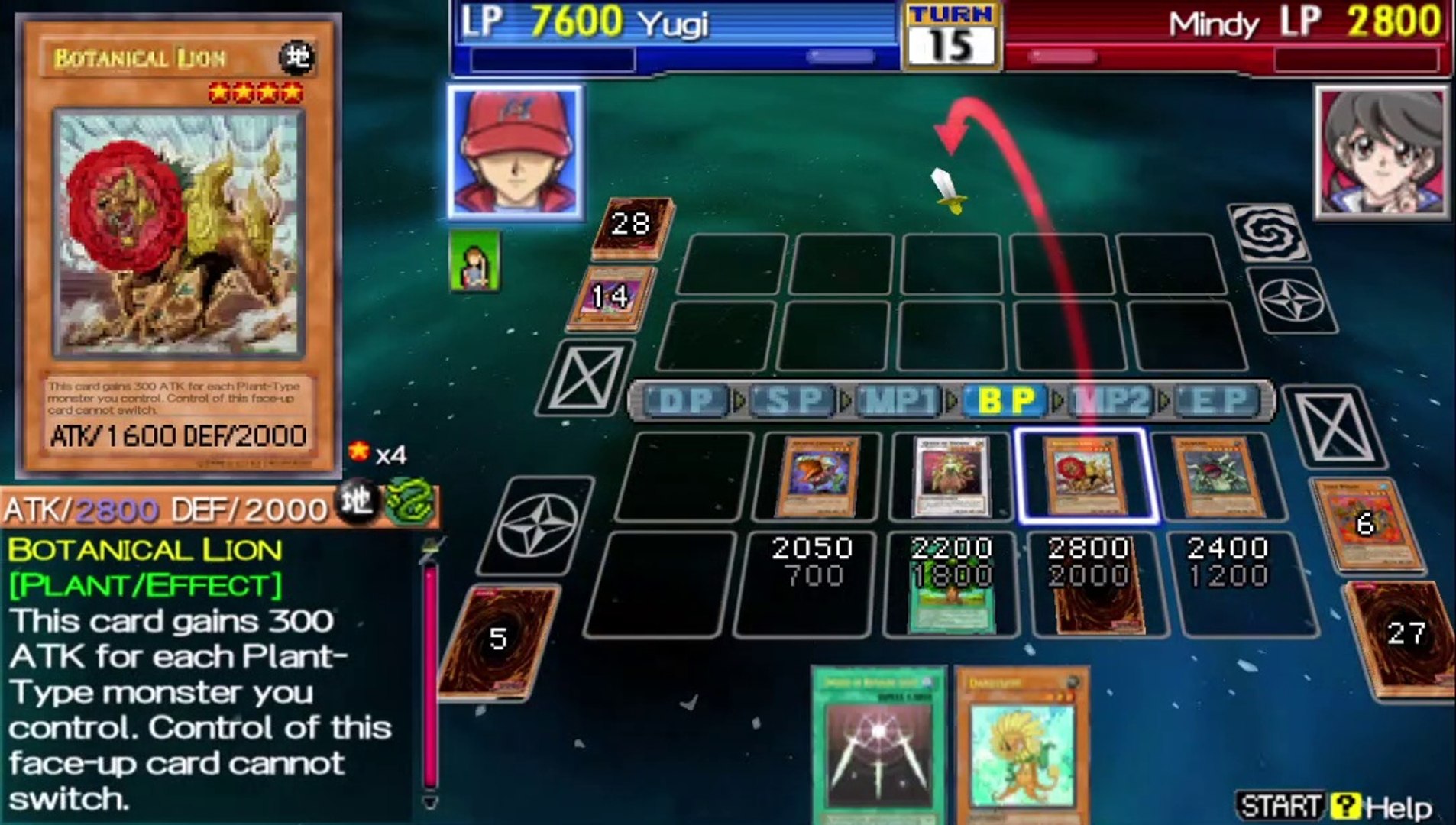 Yugioh GX Tag Force 3 : Botanical Lion (Black Rose Dragon Deck) VS Mindy  Deck Round 2