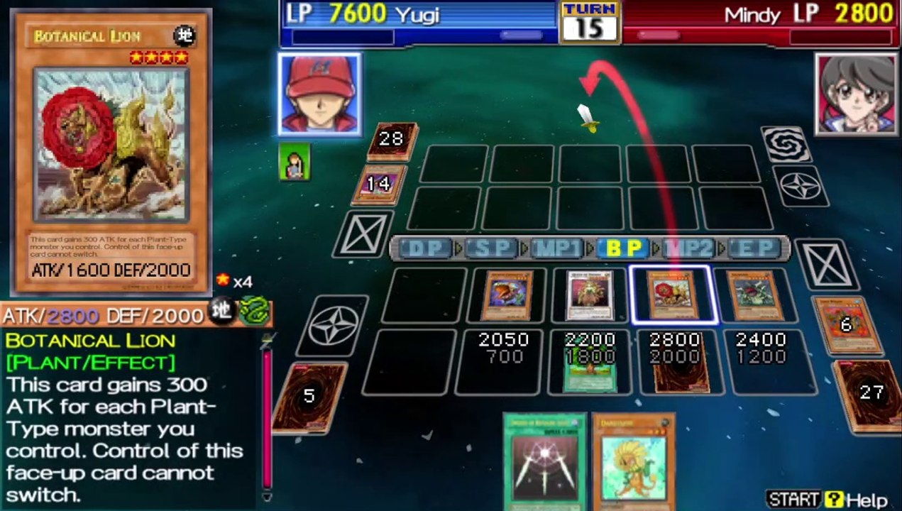 Yugioh GX Tag Force 3 : Botanical Lion (Black Rose Dragon Deck) VS Mindy  Deck Round 2