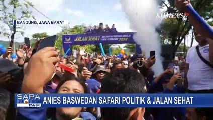 Safari Politik Anies Baswedan di Bandung, Buka Jalan Sehat di Stadion Si Jalak Harupat