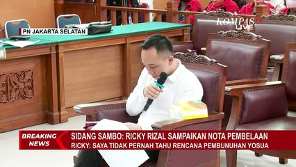 下载视频: Ricky Rizal Menangis saat Bacakan Nota Pembelaan Terkait Pengamanan Senjata Yosua Hutabarat